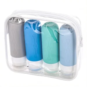4Pcs Silicone Travel Bottles Set